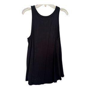 Ava Sky Split Back Tank Top, XS, Black